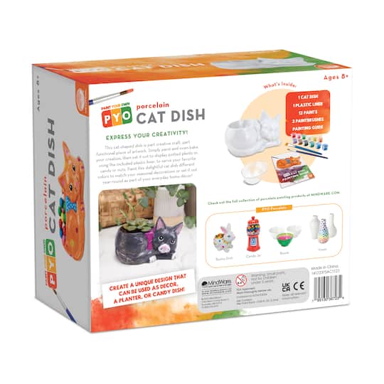 Paint Your Own Porcelain Cat Dish